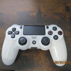 FOR PARTS PS4 Controller White No Wire or Connection Cables included